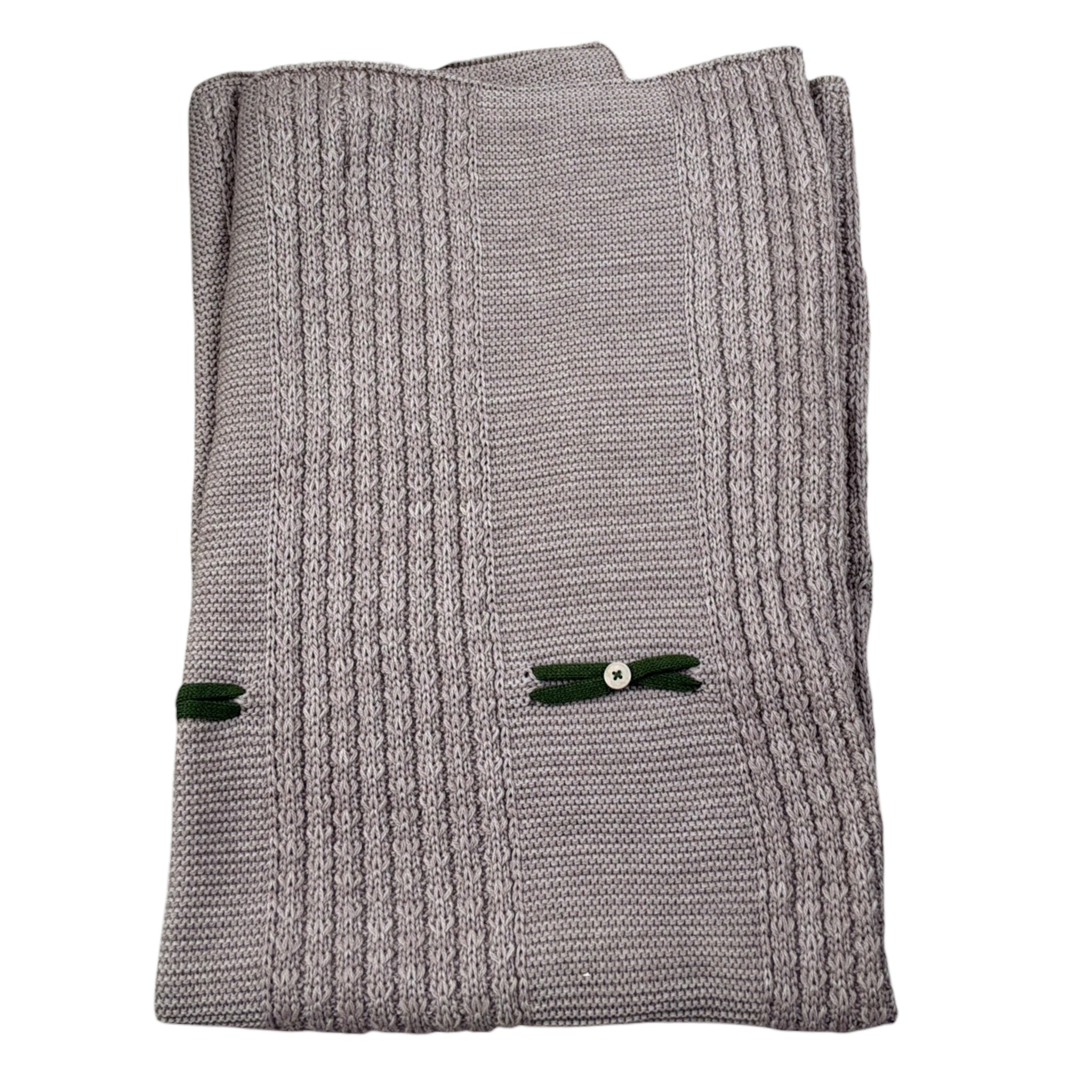 Marlu' Coperta tinta unita In Filo Beige per Neonata IN6380 BEIGE MARLU' 