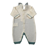 Marlu' Tutina Manica Lunga Bicolore con Colletto Panna/Verde per Neonato IN6610X PANNA/VERDE MARLU' 