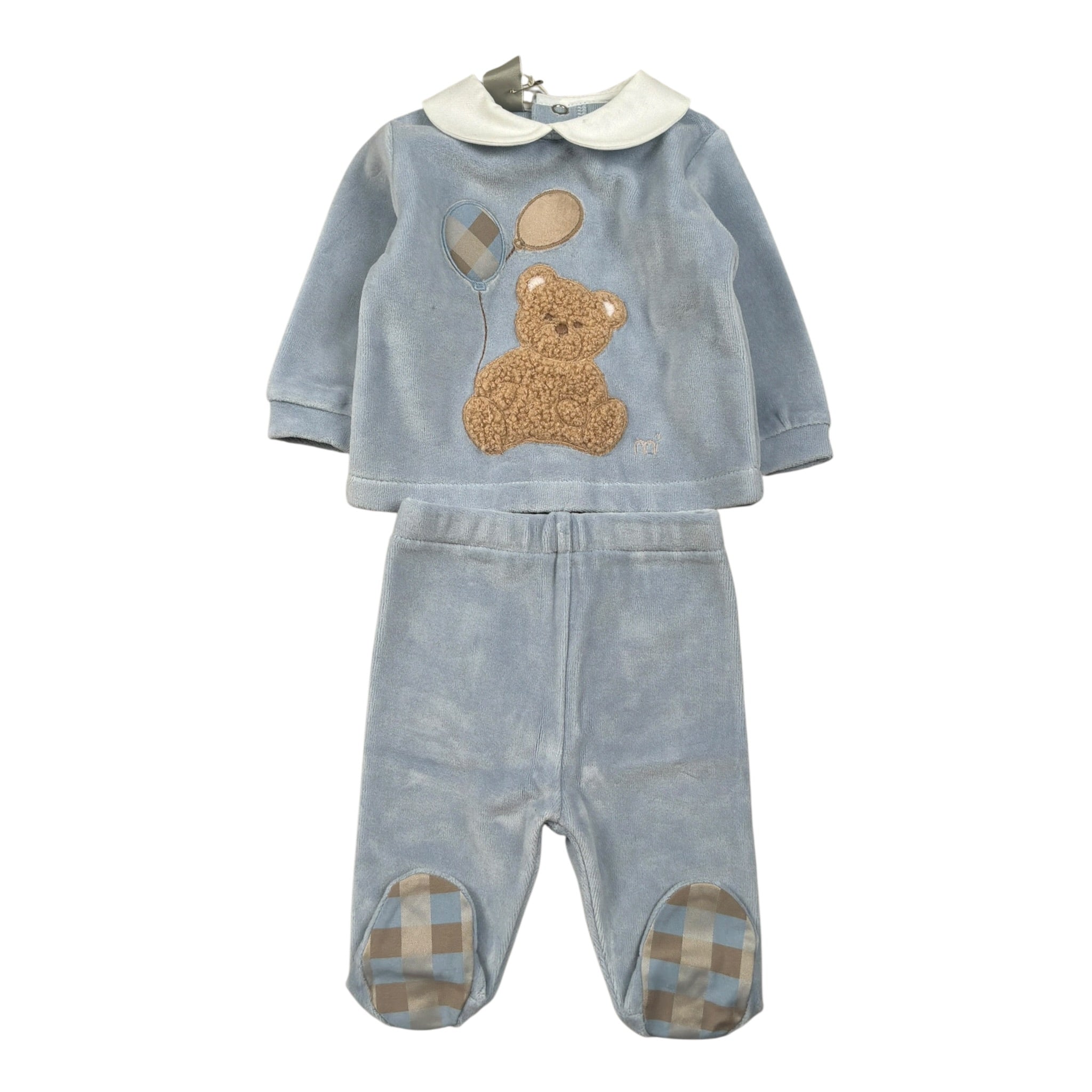 Marlu' Completo 2Pz Maglia-Ghettina Azzurro per Neonato IN7051 AZZURRO MARLU' 