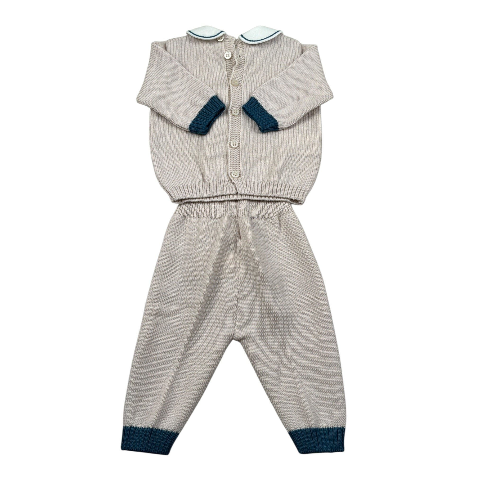 Marlu' Completo 2 Pezzi Maglia-Pantalone tinta unita Beige per Neonato IN7150 BEIGE MARLU' 