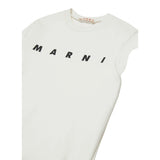 Marni Felpa Chiusa Girocollo tinta unita con Logo Bianco per Bambino M01612 BIANCO MARNI 