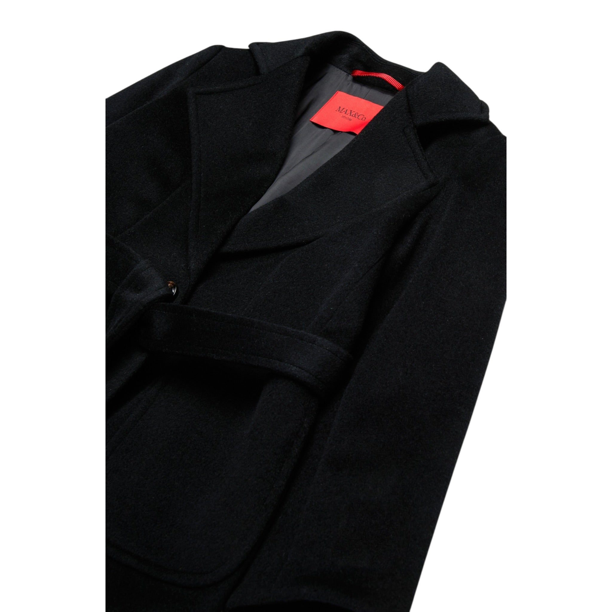 Max&Co. Cappotto tinta unita con Colletto Nero per Bambina MX0001MX052X NERO MAX&Co. 