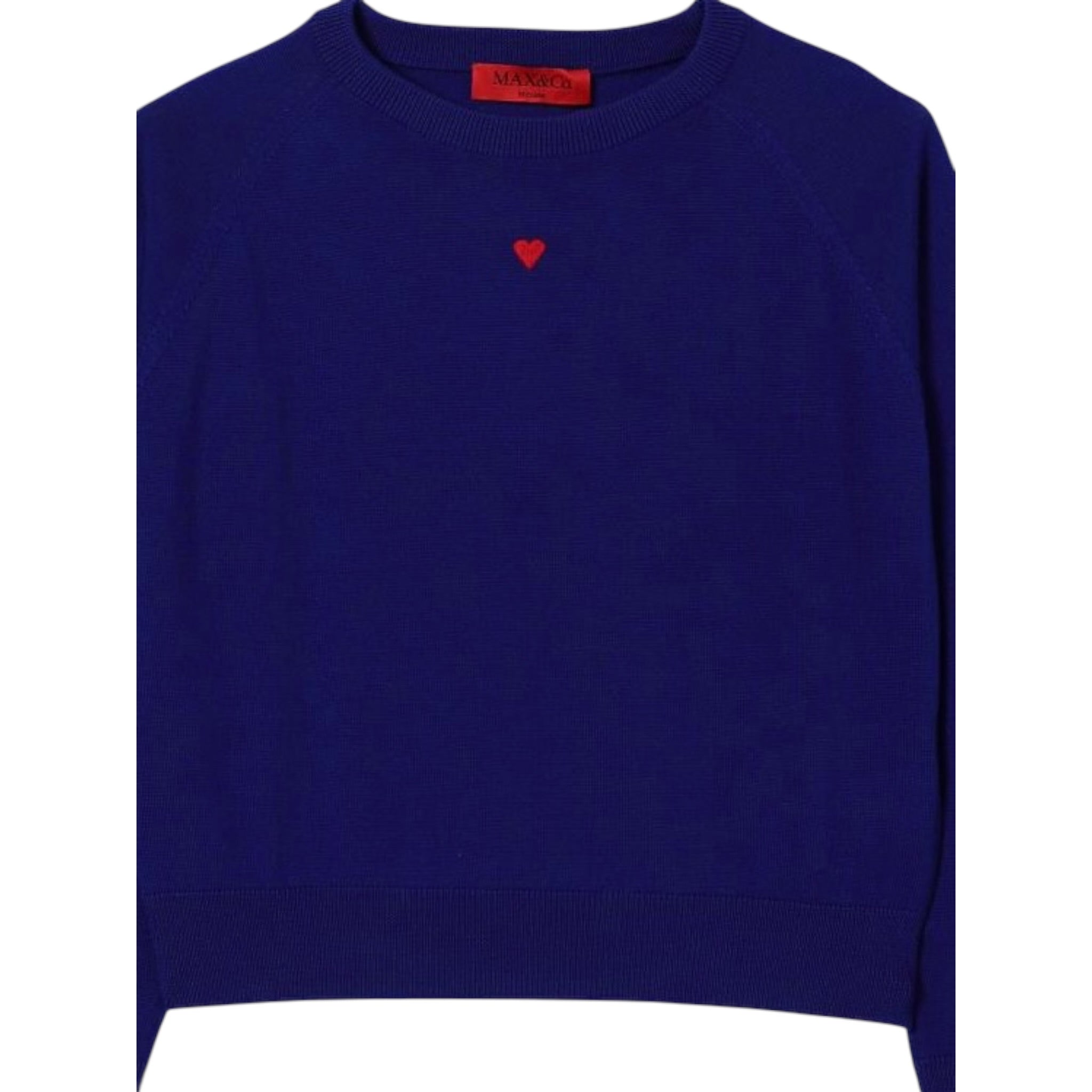 Max&Co. Maglia tinta unita con Stampa Blu per Bambina MX0003 BLU MAX&Co. 