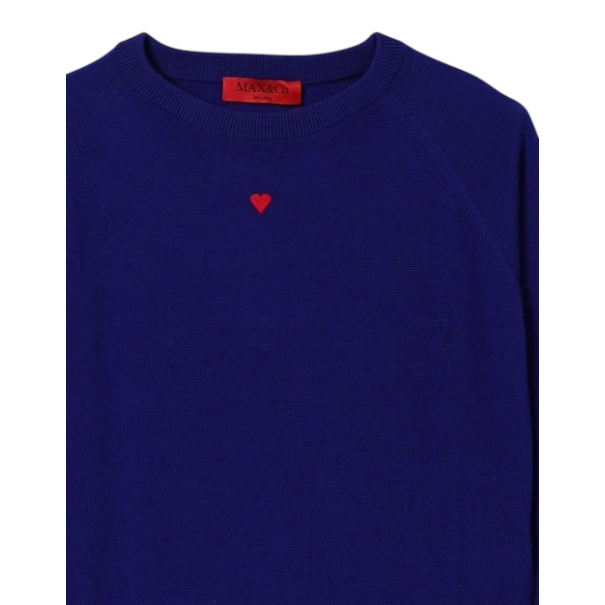 Max&Co. Maglia tinta unita con Stampa Blu per Bambina MX003MX004 BLU MAX&Co. 