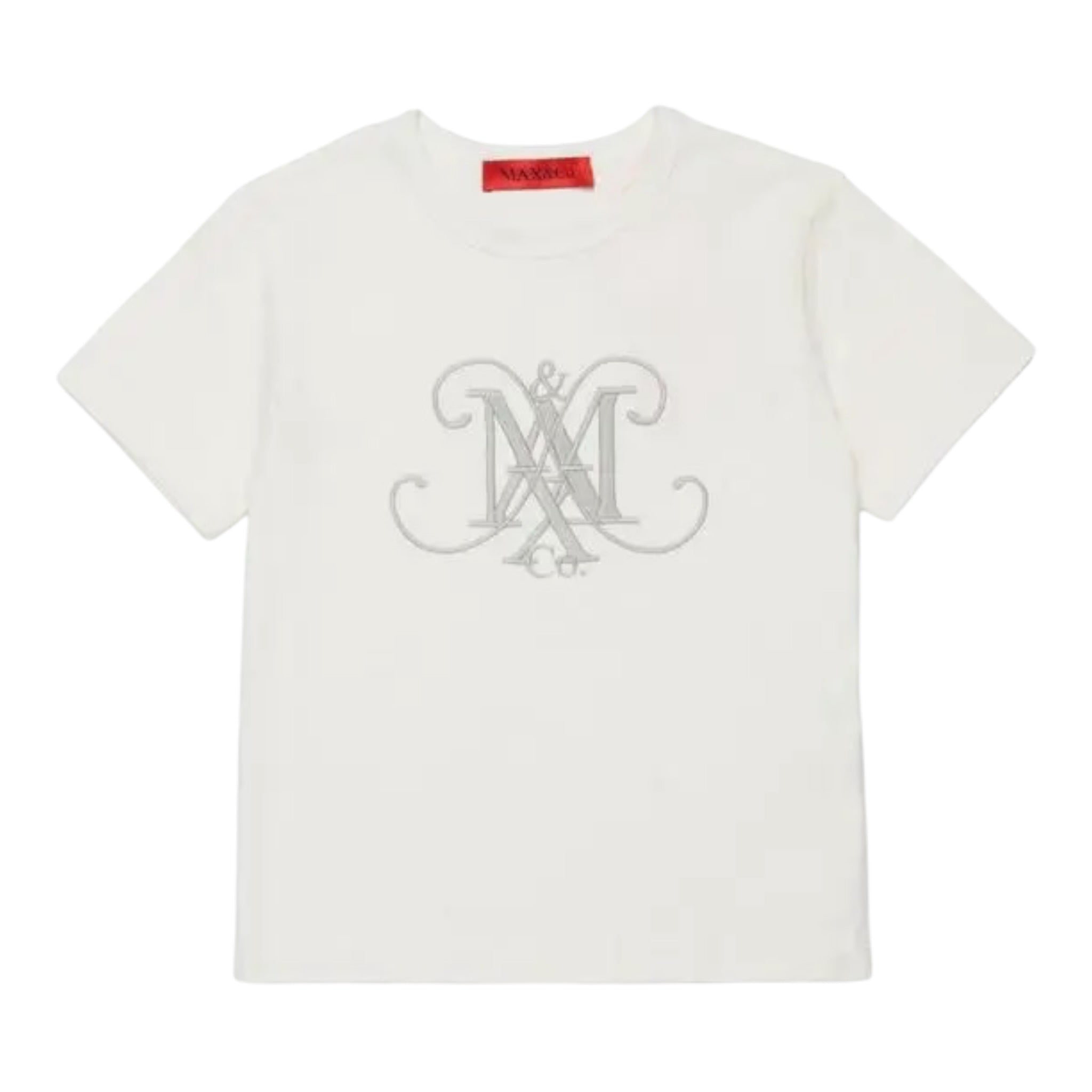 Max&Co. T-Shirt tinta unita con Stampa Bianco per Bambina MX0146 BIANCO MAX&Co. 