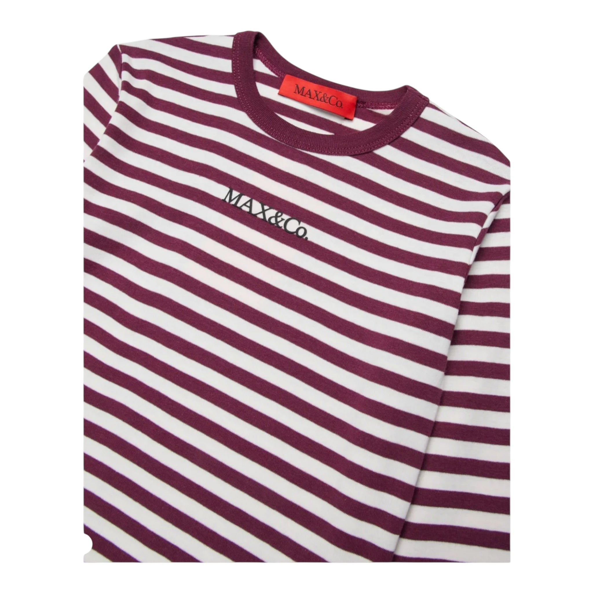 Max&Co. Shirt tinta unita con Stampa A Righe Bianco per Bambina MX0199 BIANCO MAX&Co. 