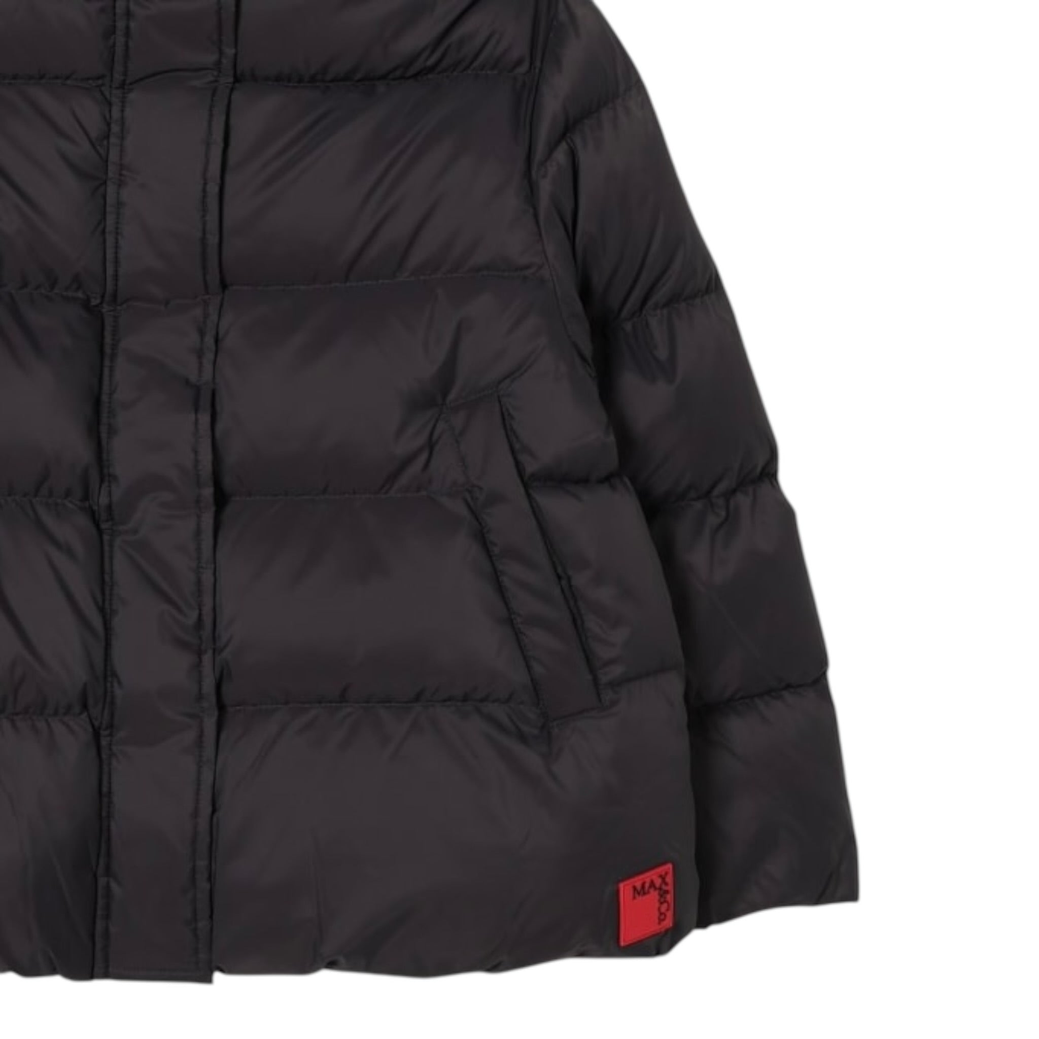 Max&Co. Giubbino tinta unita con Zip E Cappuccio Nero per Bambino MX0227MX099 NERO MAX&Co. 