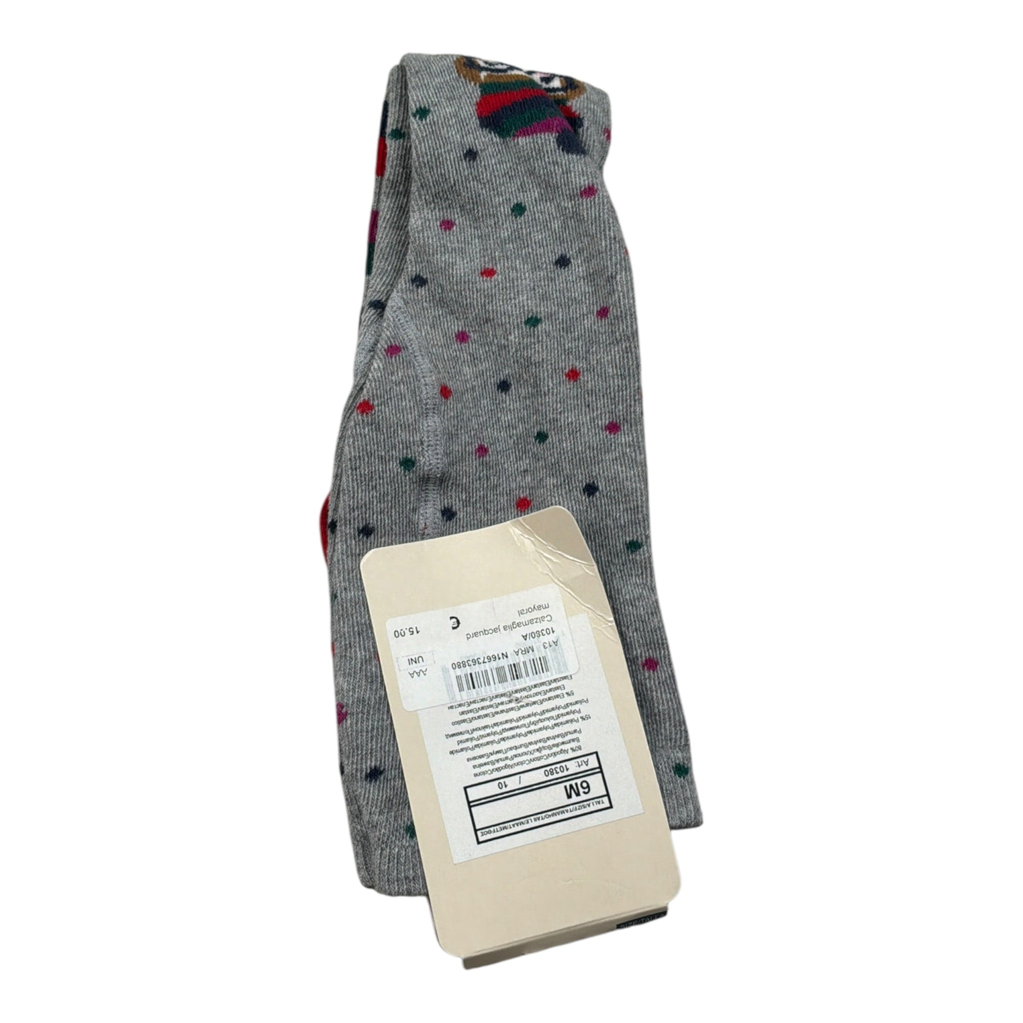 Mayoral Calze tinta unita con Ricami Grigio per Neonata 10380 GRIGIO MAYORAL 