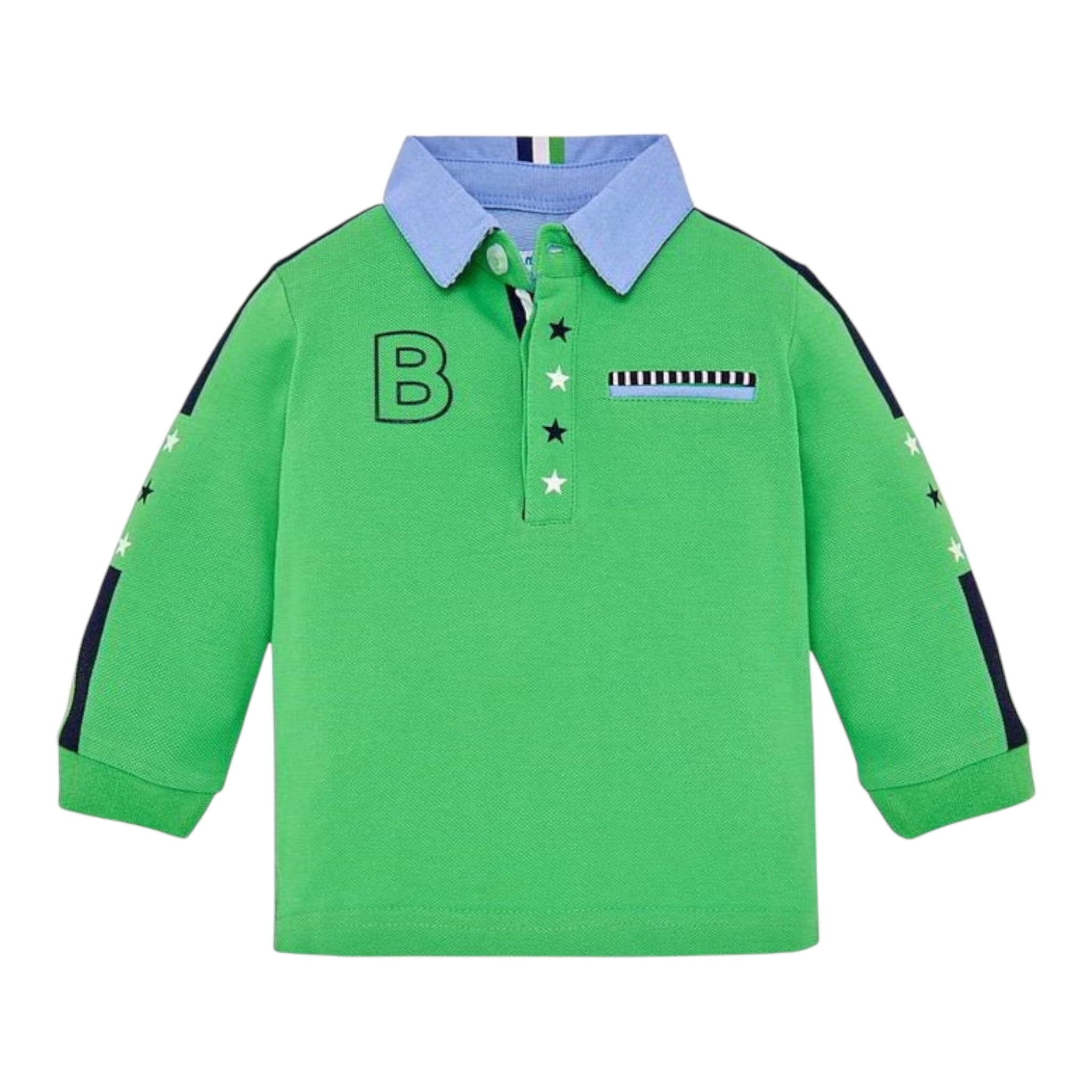 Mayoral Polo tinta unita con Colletto In Contrasto Verde per Neonato 1124 VERDE MAYORAL 