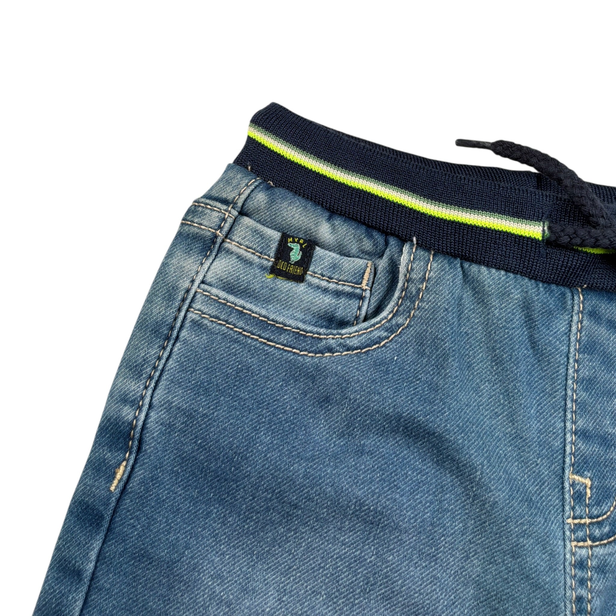 Mayoral Jeans tinta unita con Elastico In Vita Blu per Neonato 1548 BLU MAYORAL 