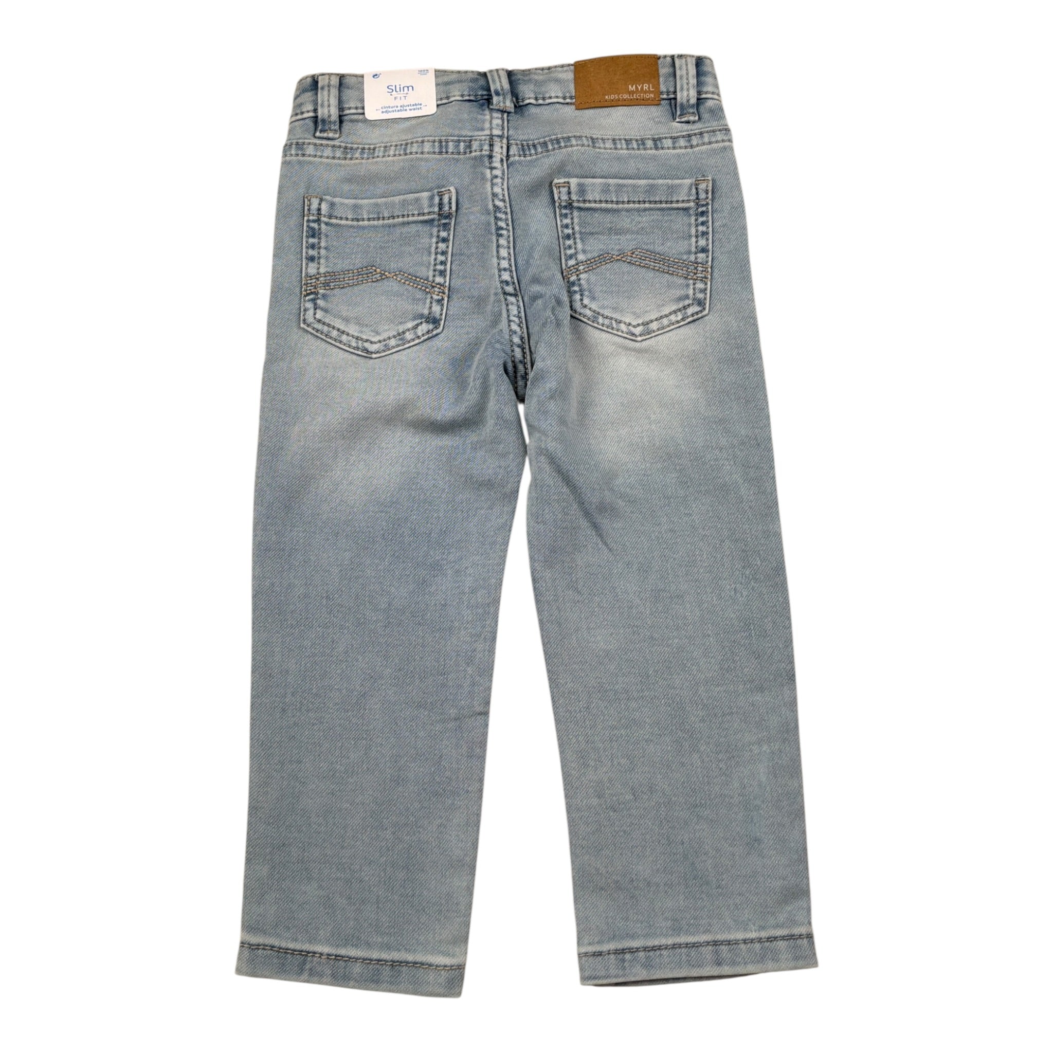 Mayoral Jeans tinta unita con Girovita Regolabile Azzurro per Neonato 1582 AZZURRO MAYORAL 
