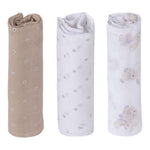 Mayoral Set 3 Pezzi Fazzoletti Bicolore Bianco/Beige per Neonato 19402 BIANCO/BEIGE MAYORAL 