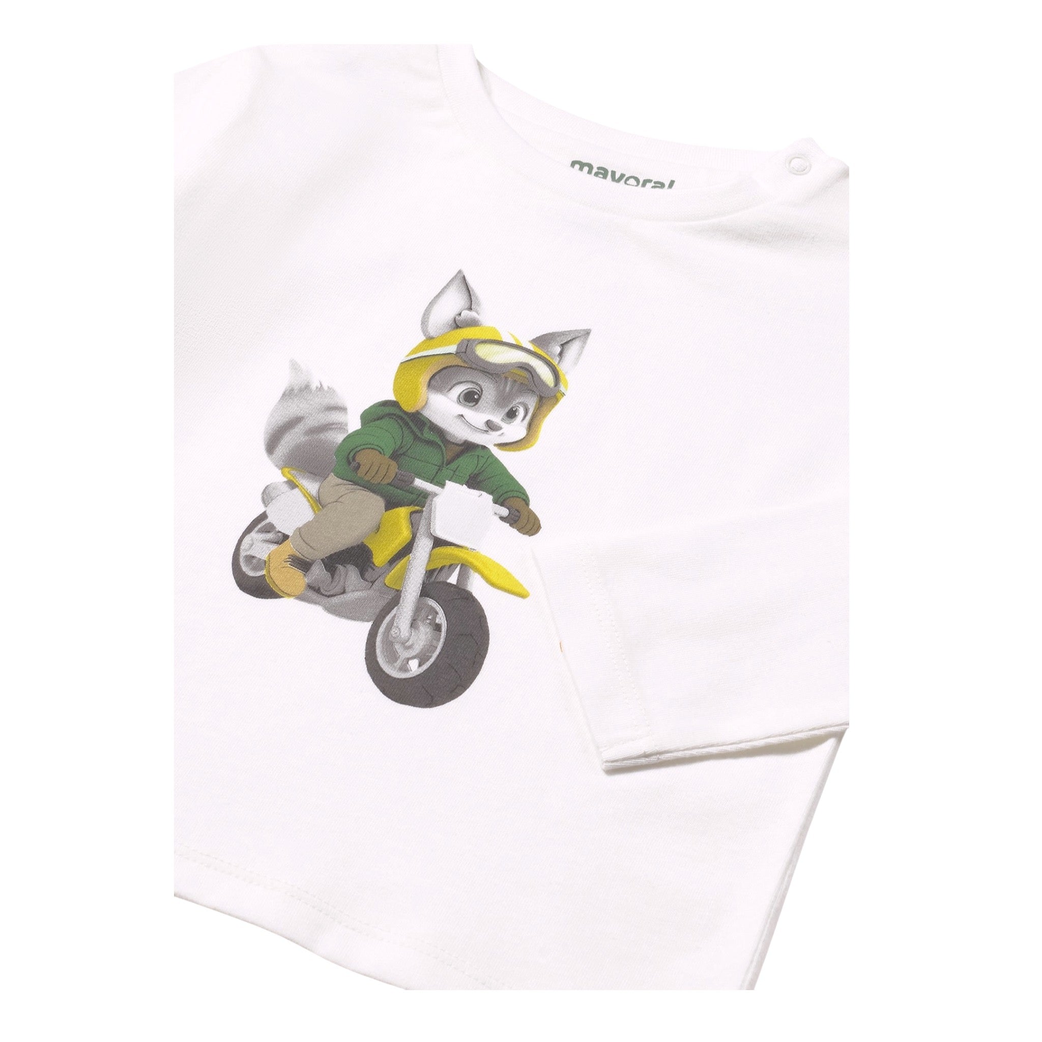 Mayoral Shirt tinta unita con Stampa Bianco per Neonato 2065 BIANCO MAYORAL 