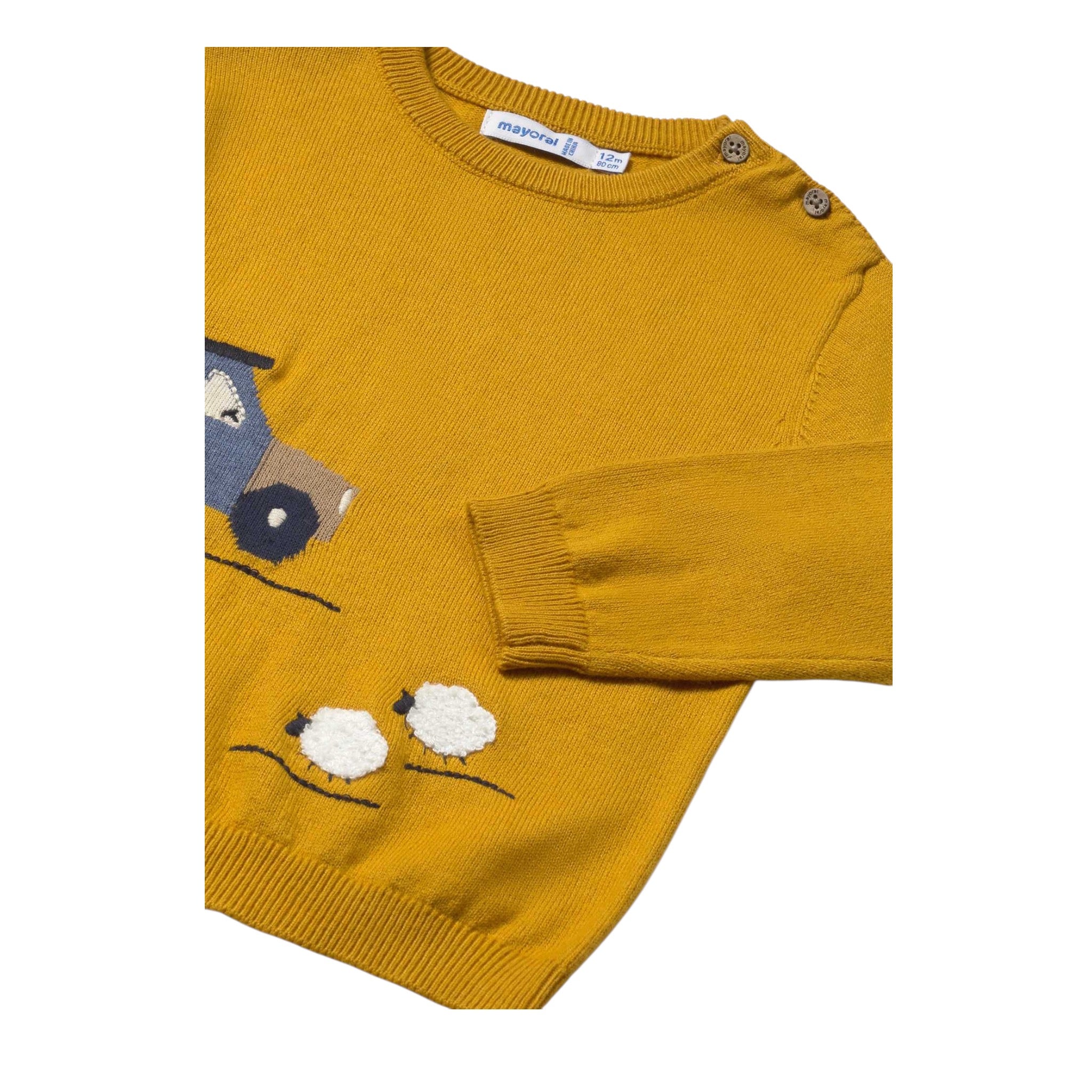 Mayoral Maglia tinta unita con Stampa Giallo Ocra per Neonato 2343 GIALLO OCRA MAYORAL 