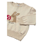 Mayoral Maglia Girocollo tinta unita con Ricami Beige per Neonata 2354 BEIGE MAYORAL 
