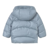 Mayoral Giubbino tinta unita con Pelliccia E Cappuccio Reversibile Azzurro per Neonata 2435 AZZURRO MAYORAL 