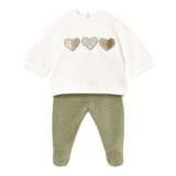 Mayoral Completo 2Pz Shirt-Ghettina Bicolore Bianco/Verde per Neonato 2555 BIANCO/VERDE MAYORAL 