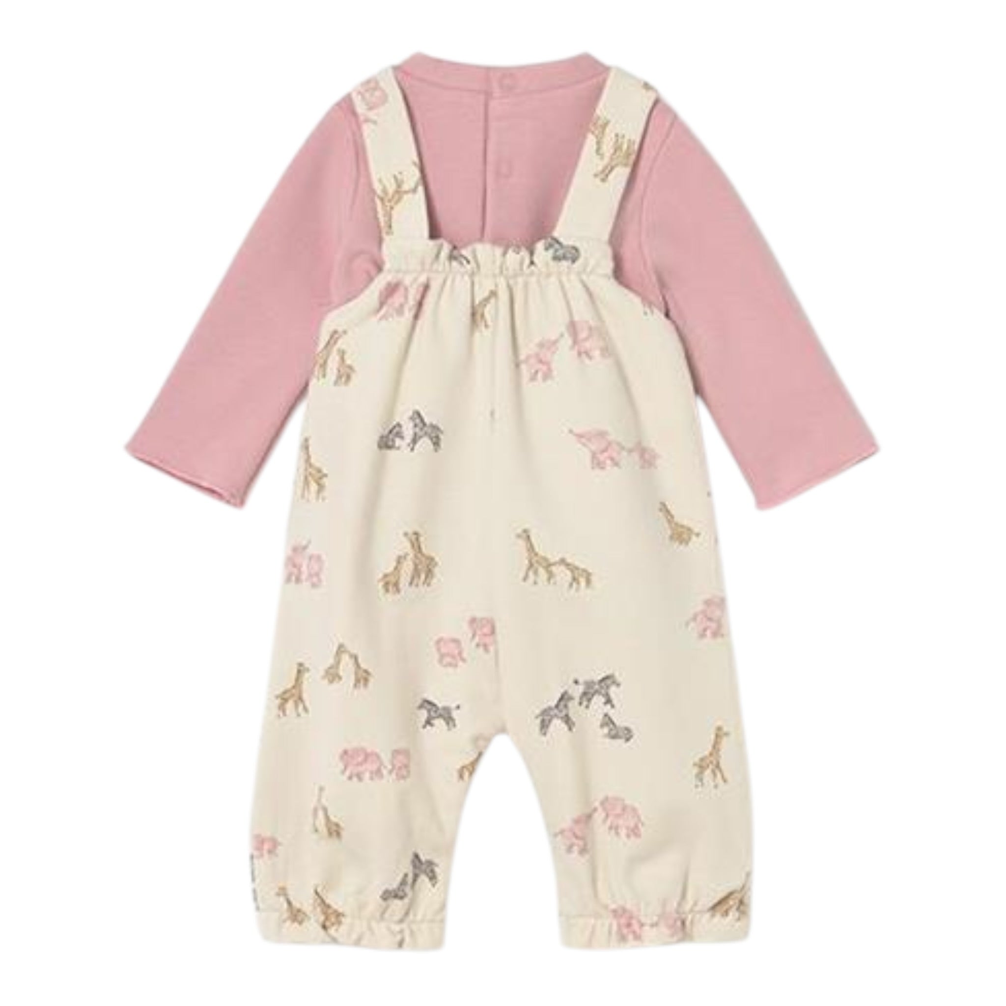 Mayoral Completo 2Pz Salopette-Shirt Rosa per Neonata 26066 ROSA MAYORAL 