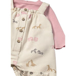 Mayoral Completo 2Pz Salopette-Shirt Rosa per Neonata 26066 ROSA MAYORAL 