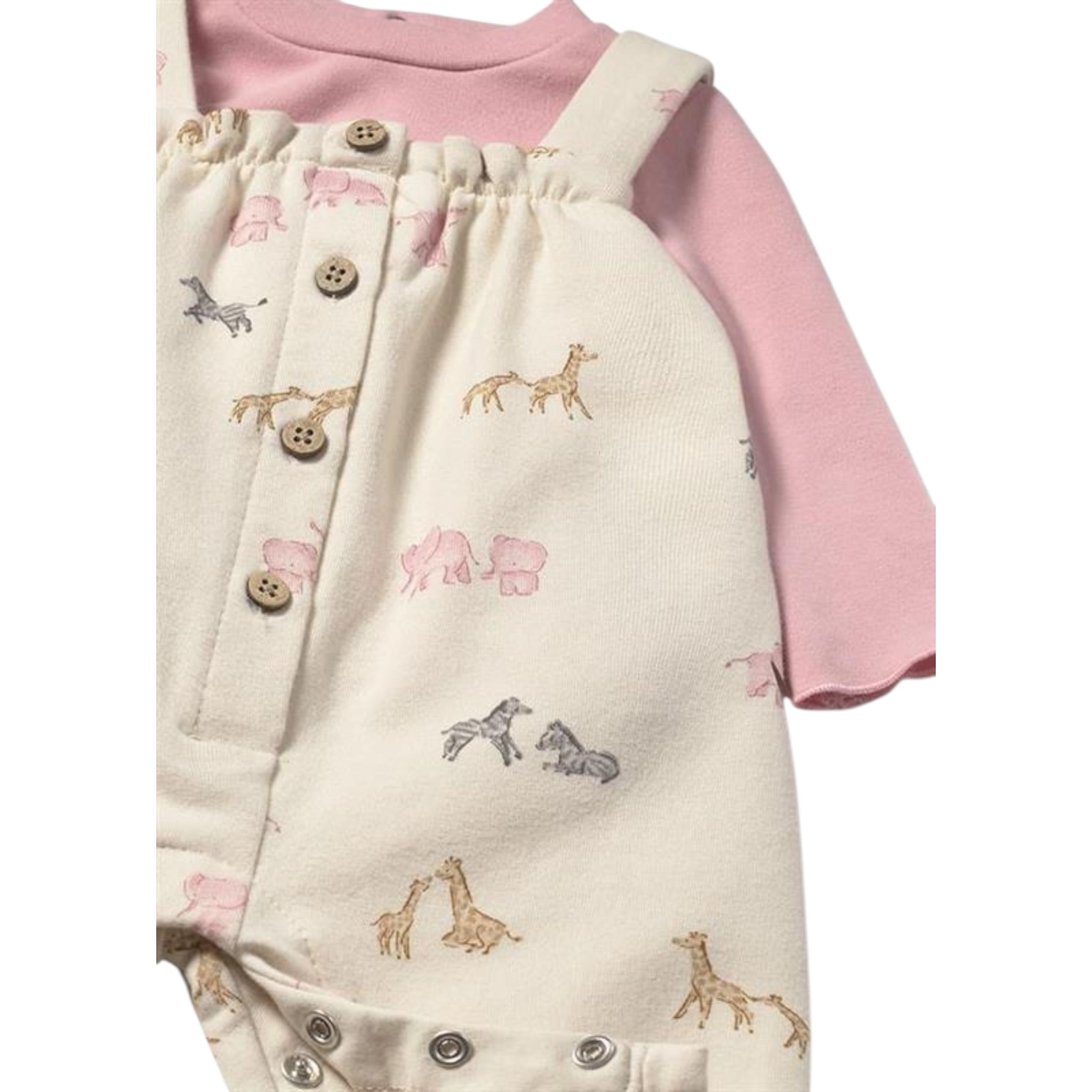 Mayoral Completo 2Pz Salopette-Shirt Rosa per Neonata 26066 ROSA MAYORAL 