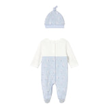 Mayoral Set Tutina-Cappello Bicolore Bianco/Azzurro per Neonato 2609 BIANCO/AZZURRO MAYORAL 