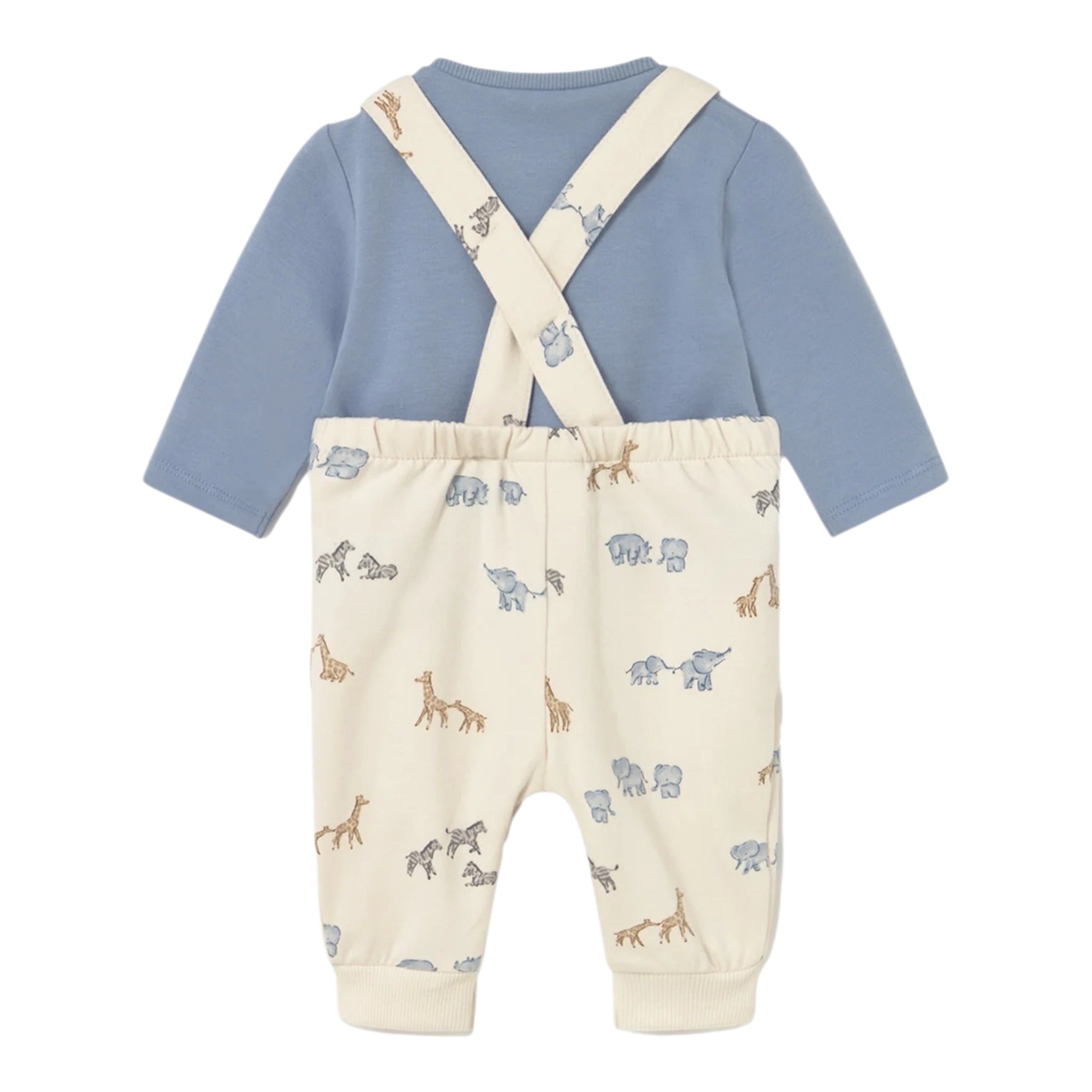 Mayoral Completo 2Pz Salopette-Shirt Beige per Neonato 2618 BEIGE MAYORAL 