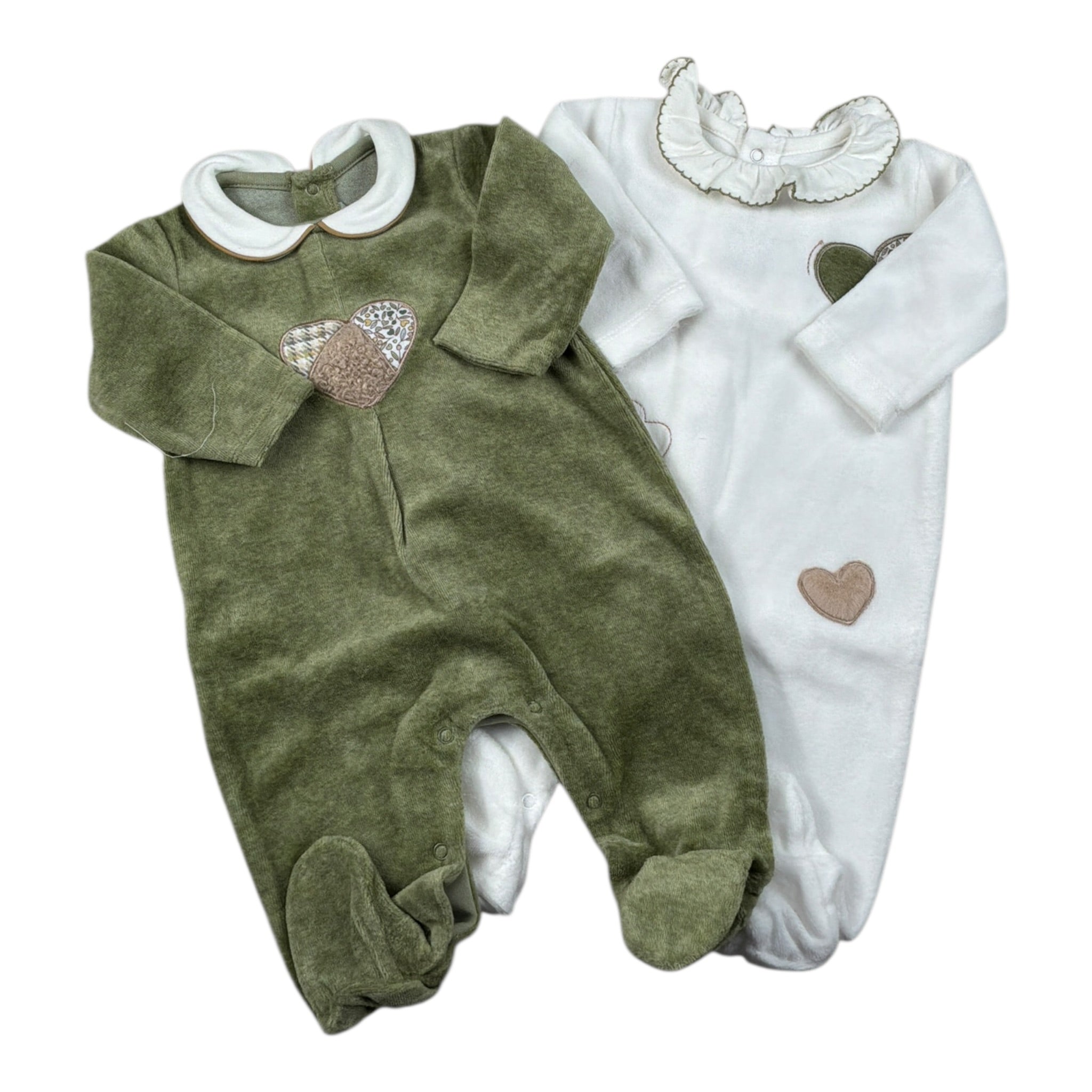 Mayoral Set Tutine Bicolore Bianco/Verde per Neonata 2702 BIANCO/VERDE MAYORAL 