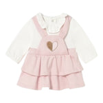 Mayoral Abito Bicolore con Pois Bianco/Rosa per Neonata 2801 BIANCO/ROSA MAYORAL 