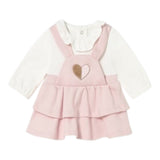 Mayoral Abito Bicolore con Pois Bianco/Rosa per Neonata 2801 BIANCO/ROSA MAYORAL 