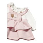 Mayoral Abito Bicolore con Pois Bianco/Rosa per Neonata 2801 BIANCO/ROSA MAYORAL 