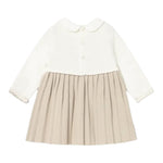 Mayoral Abito Bicolore con Stampa Panna/Beige per Neonata 2804 PANNA/BEIGE MAYORAL 