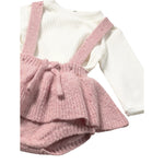 Mayoral Completo 3 Pezzi Shirt-Salopette-Cardigan Rosa per Neonata 2811 ROSA MAYORAL 