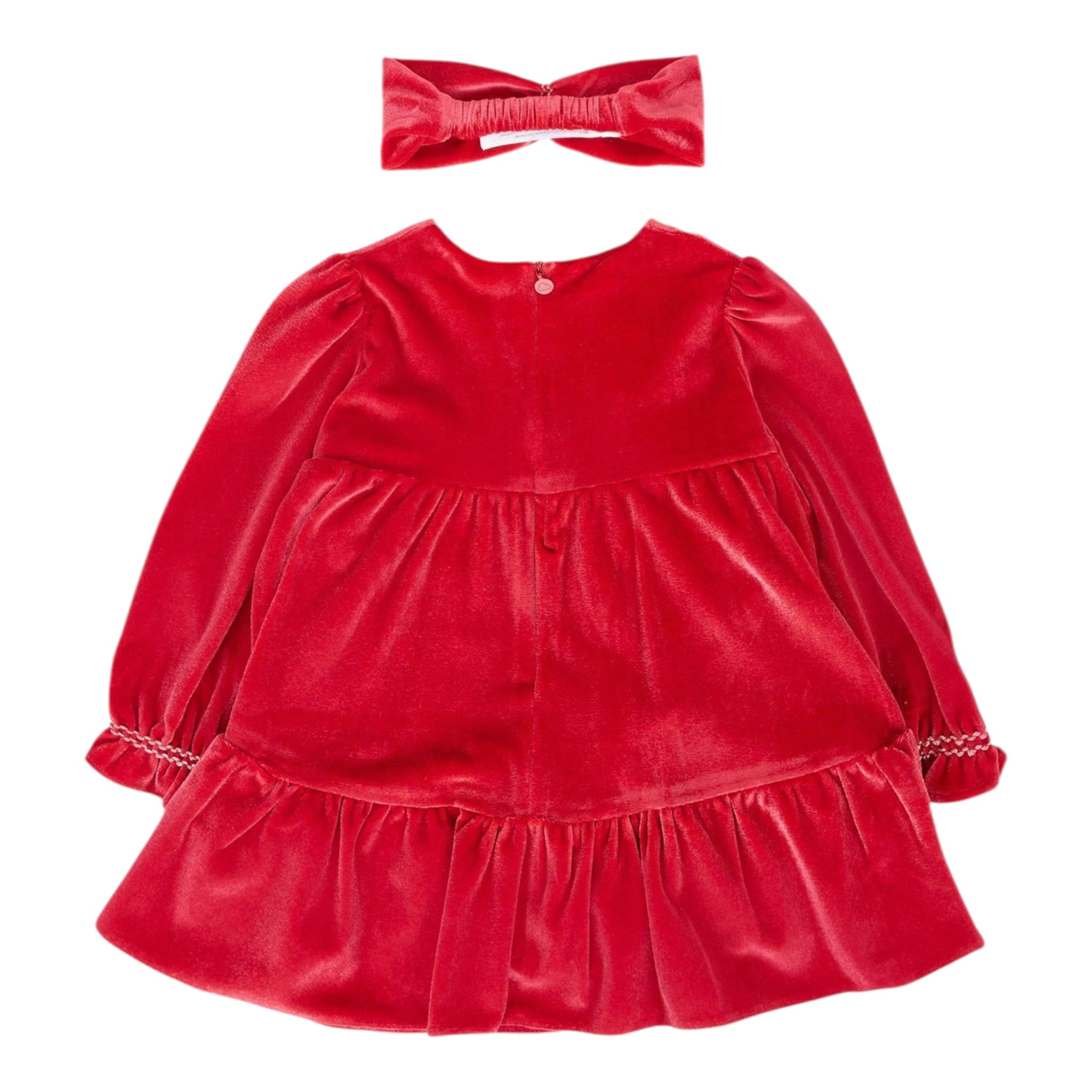 Mayoral Abito tinta unita Set con Fascia Rosso per Neonata 2904 ROSSO MAYORAL 