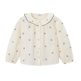 Mayoral Camicia Manica Lunga tinta unita Panna per Bambina 4132 PANNA MAYORAL 