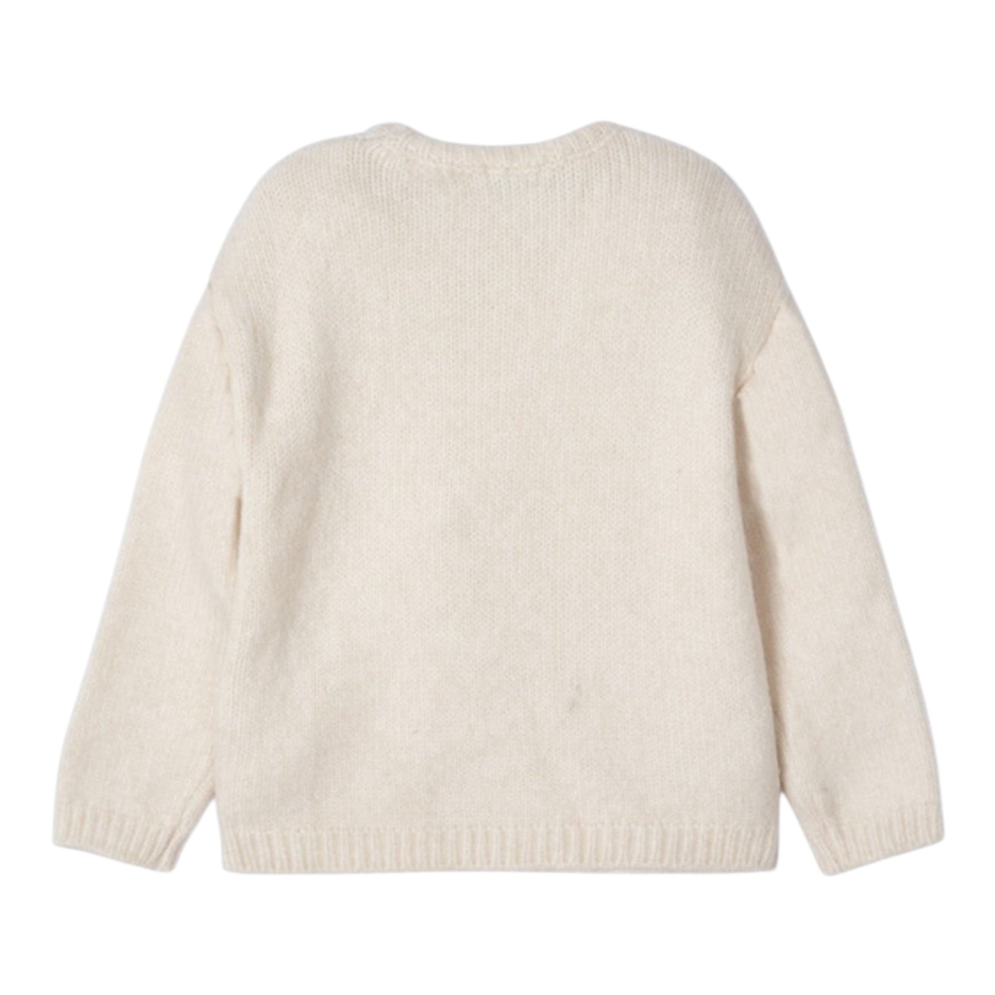 Mayoral Maglia Girocollo tinta unita con Ricami Panna per Bambina 4302 PANNA MAYORAL 