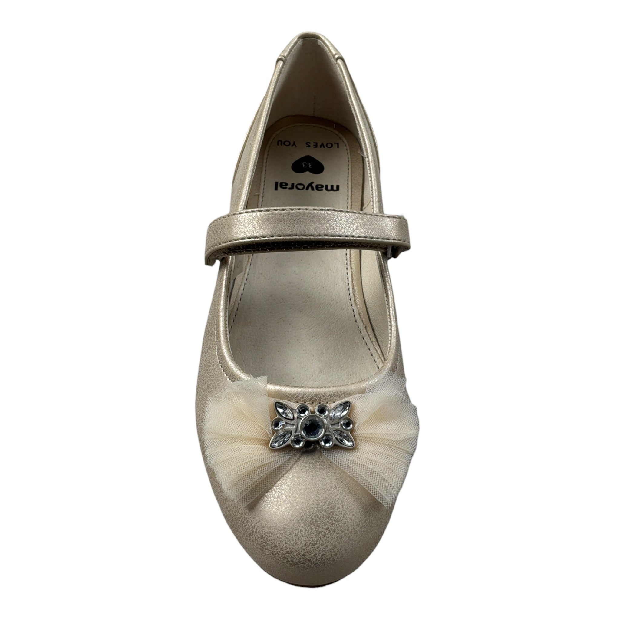 Mayoral Ballerine tinta unita con Strappo Oro per Bambina 453533 ORO MAYORAL 