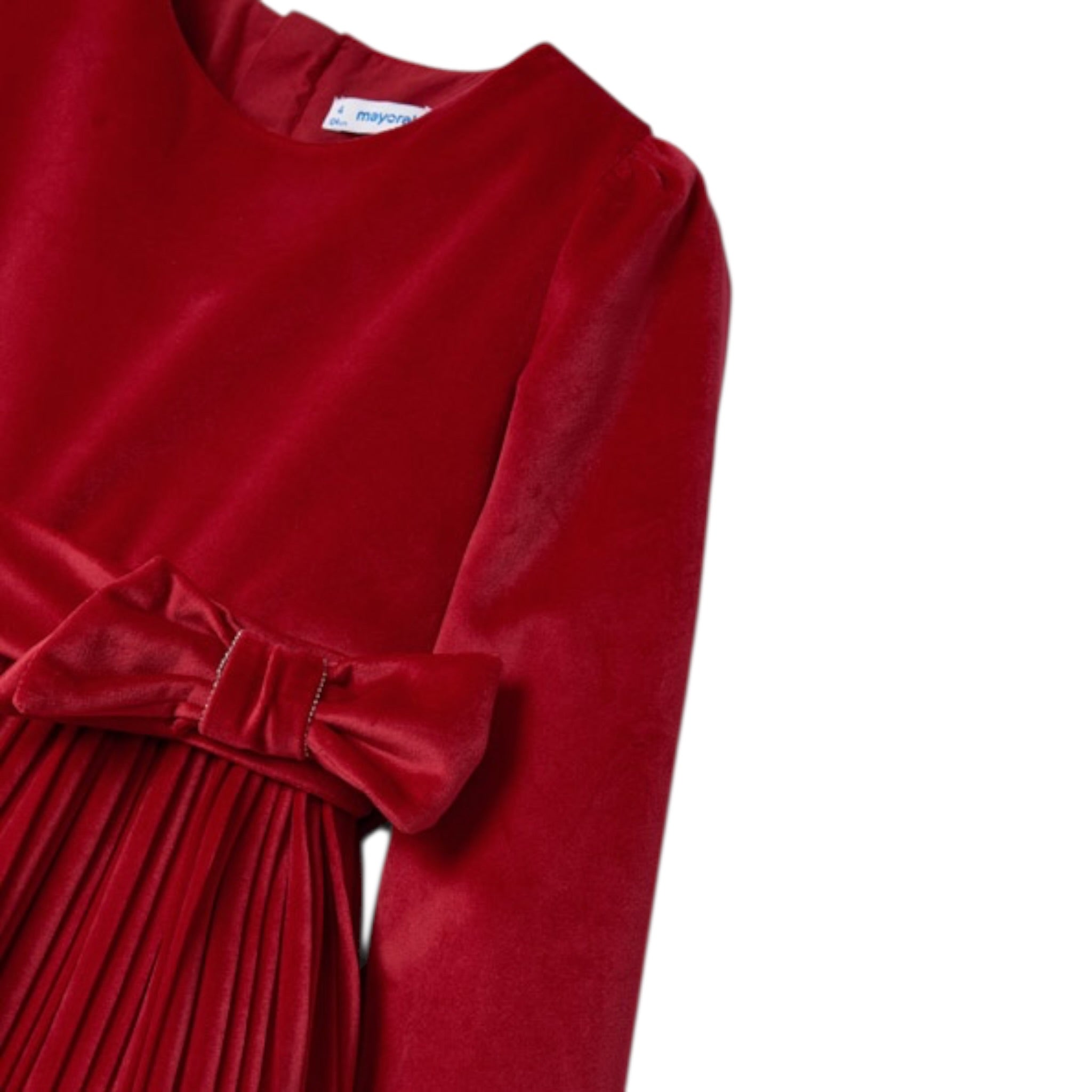 Mayoral Abito Manica Lunga Tinta Unia Rosso per Bambina 4954 ROSSO MAYORAL 
