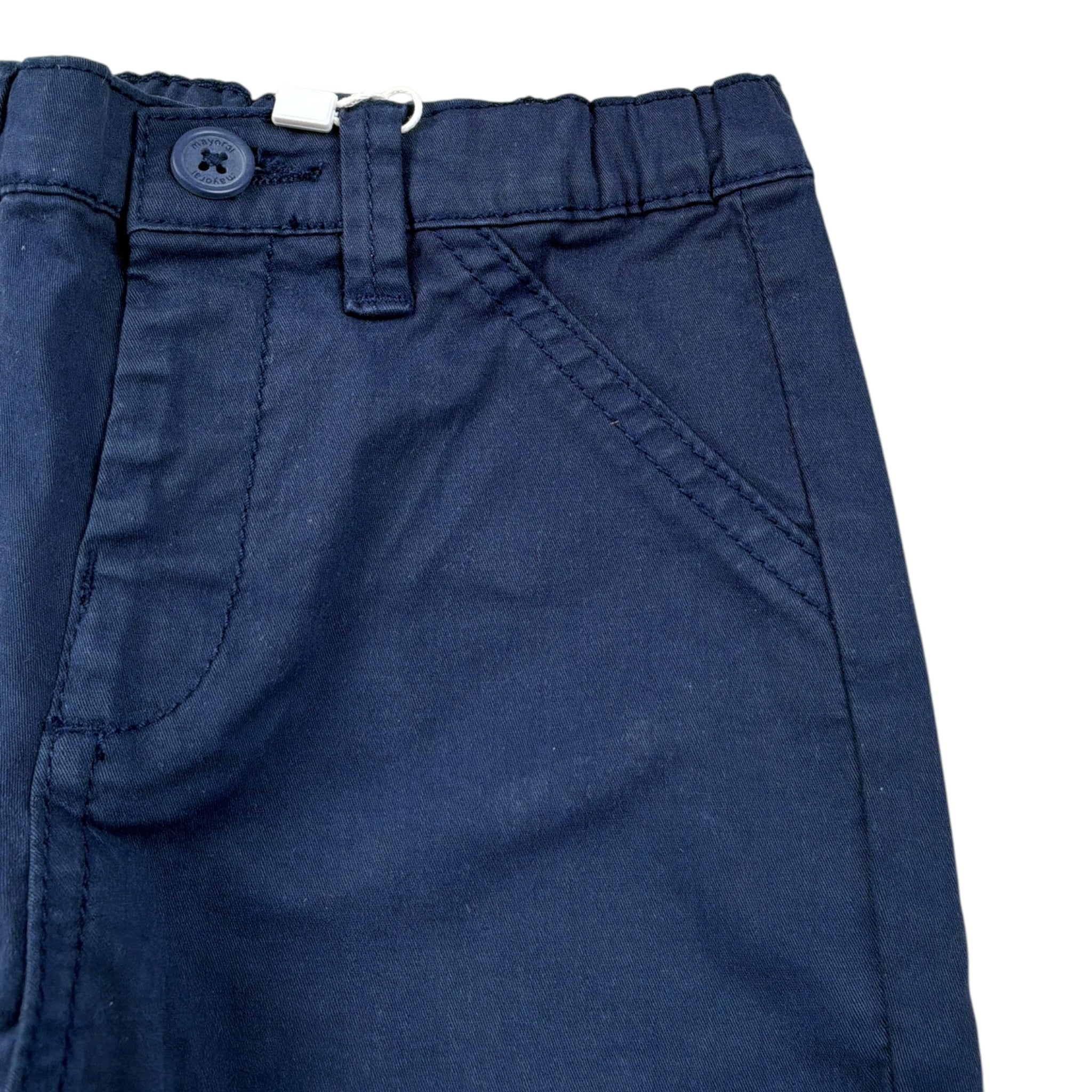 Mayoral Pantalone tinta unita con Girovita Regolabile Blu per Neonato 595 BLU MAYORAL 