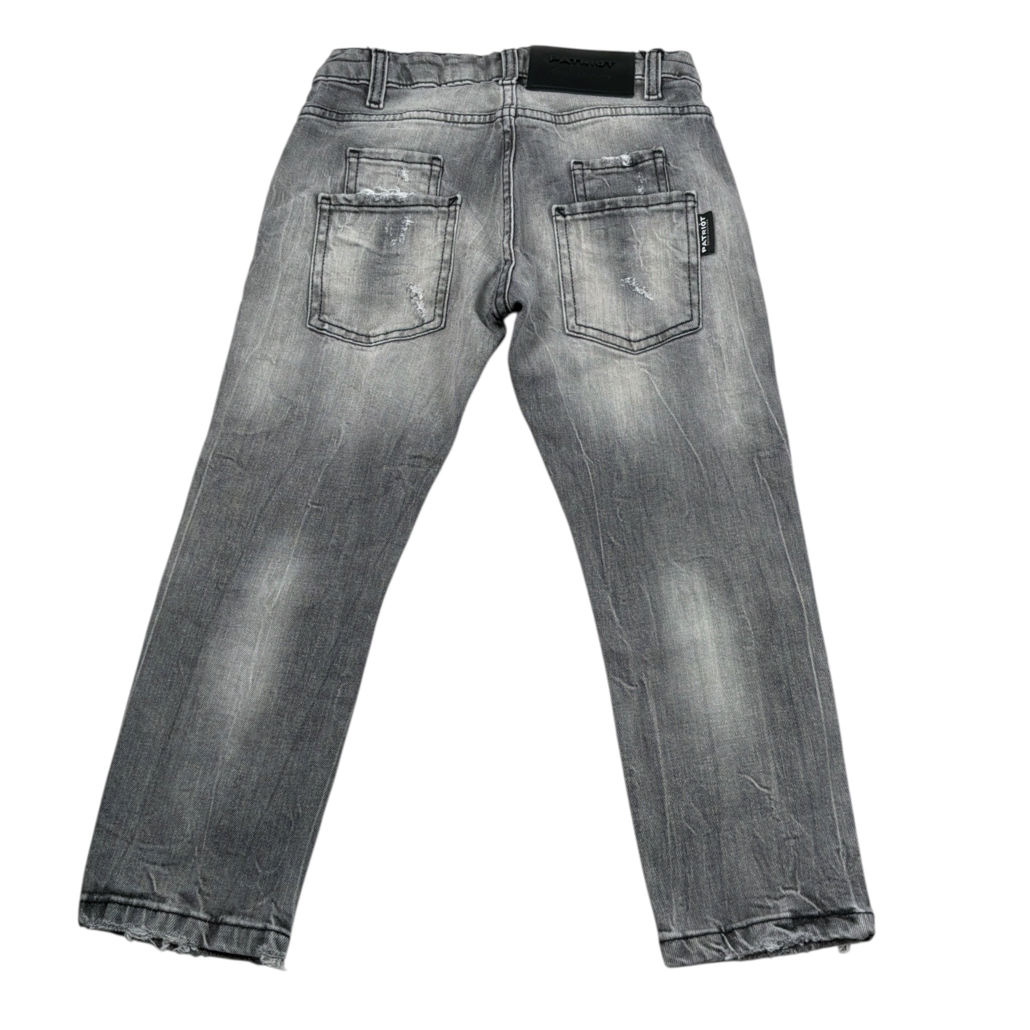 Patriot Jeans tinta unita con Girovita Regolabile Grigio per Bambino PJ5F2WPBK25 GRIGIO PATRIOT 