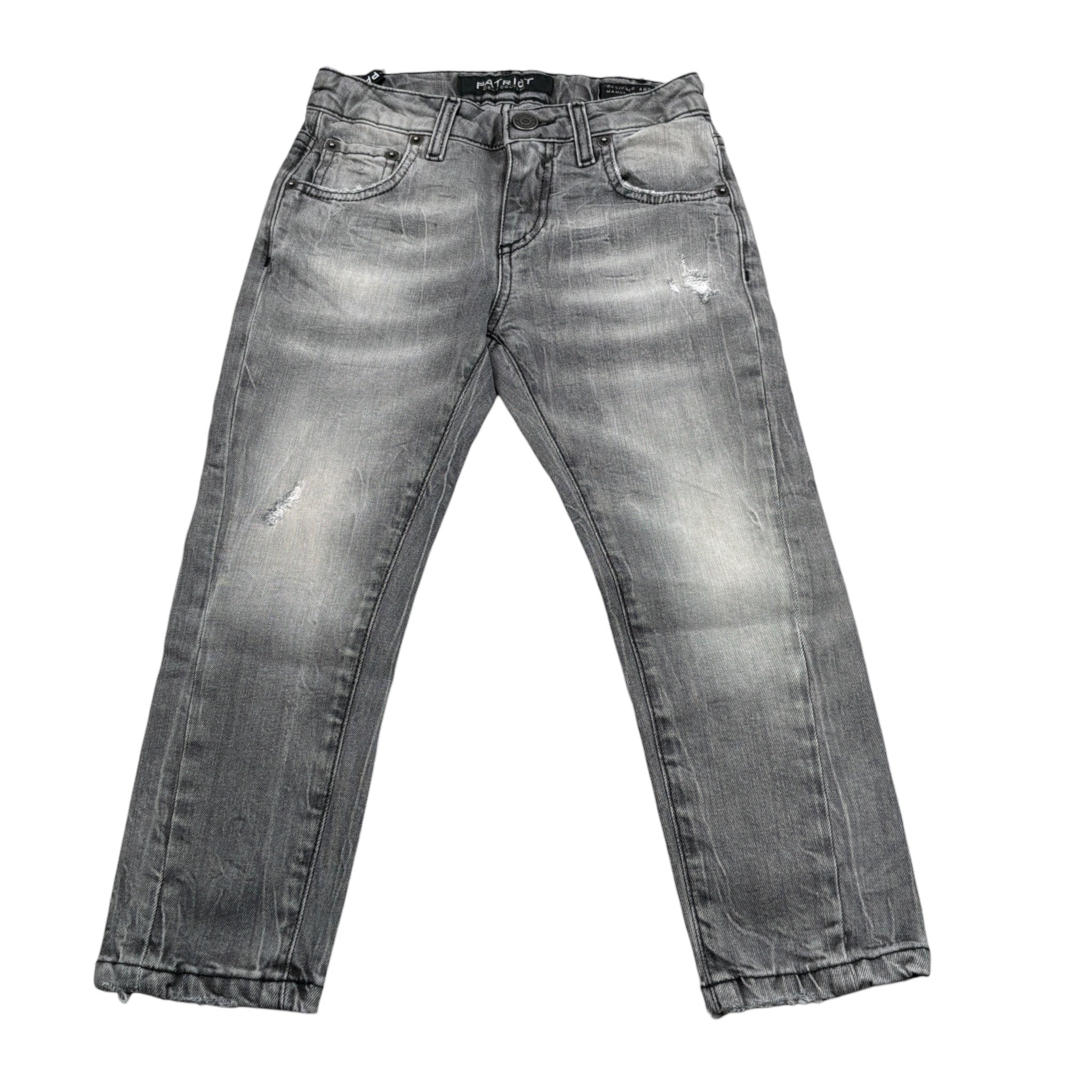 Patriot Jeans tinta unita con Girovita Regolabile Grigio per Bambino PJ5F2WPBK25 GRIGIO PATRIOT 
