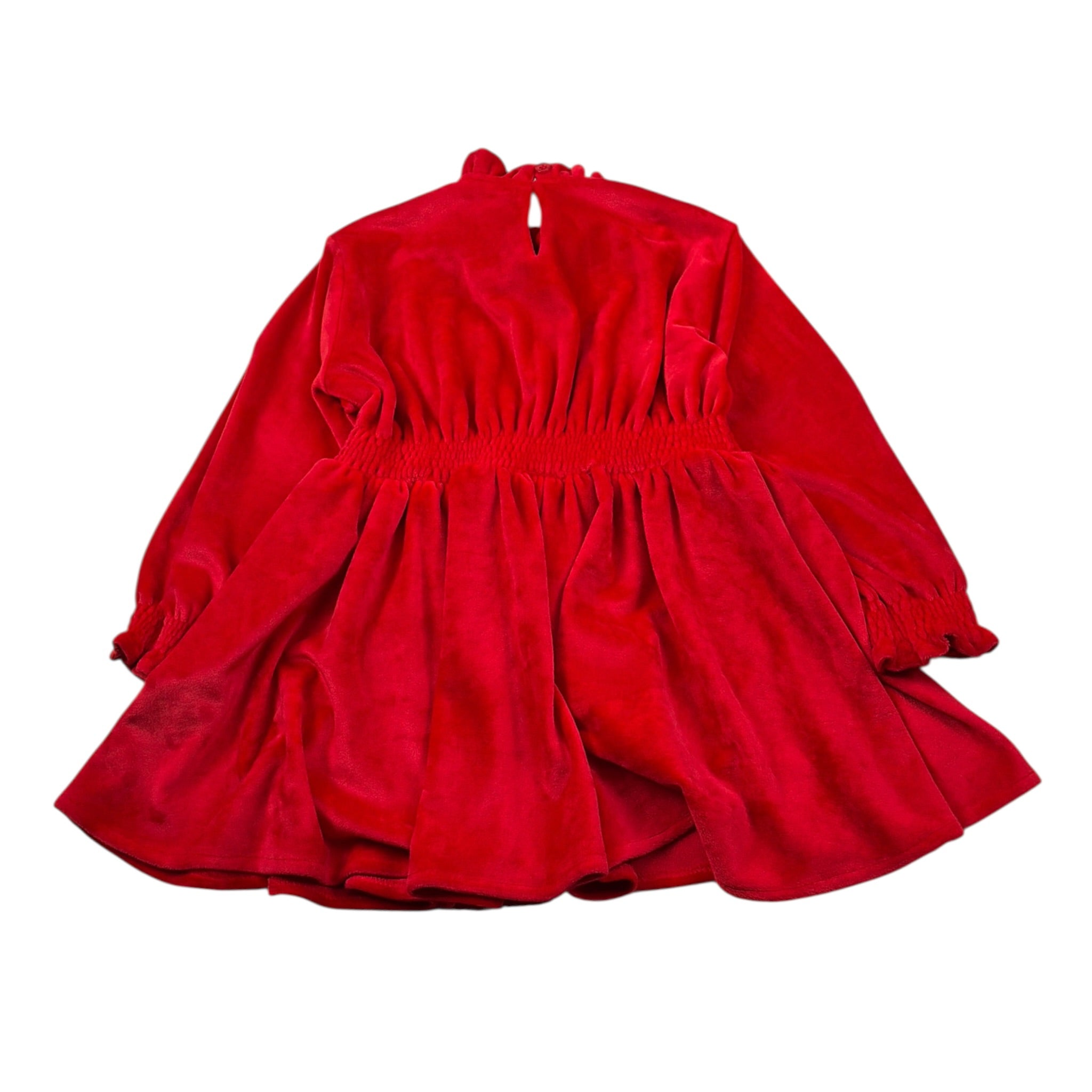 Meilisa Bai Abito Manica Lunga tinta unita In Velluto Rosso per Bambina FL6028 ROSSO MEILISA BAI 