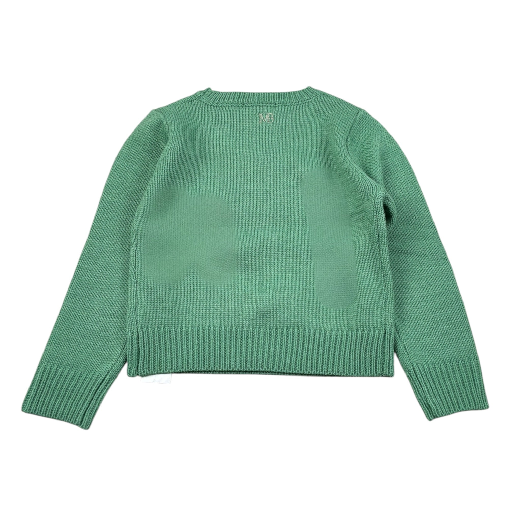 Meilisa Bai Maglia tinta unita con Ricami Verde per Bambina FL6541 VERDE MEILISA BAI 