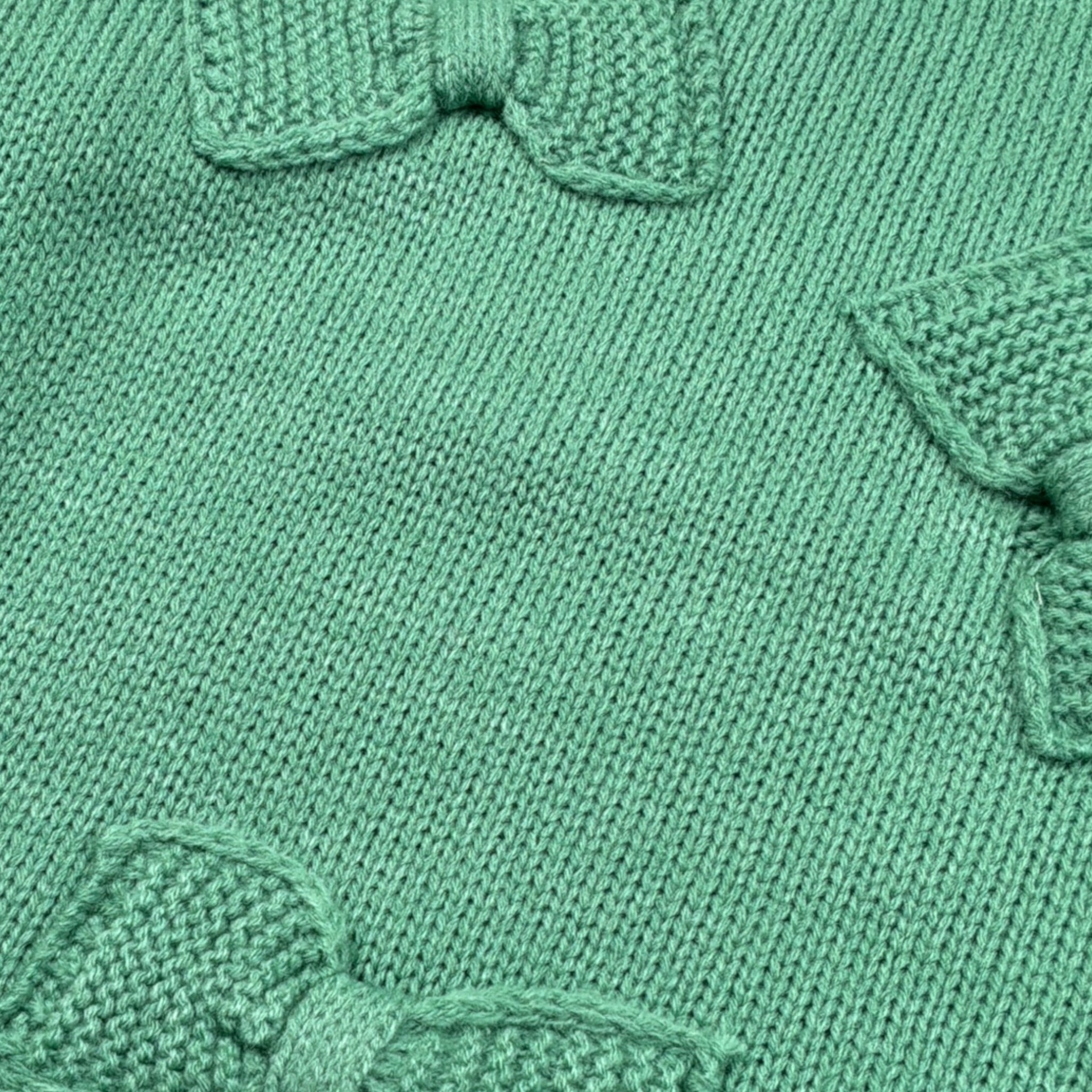 Meilisa Bai Maglia tinta unita con Ricami Verde per Bambina FL6541 VERDE MEILISA BAI 