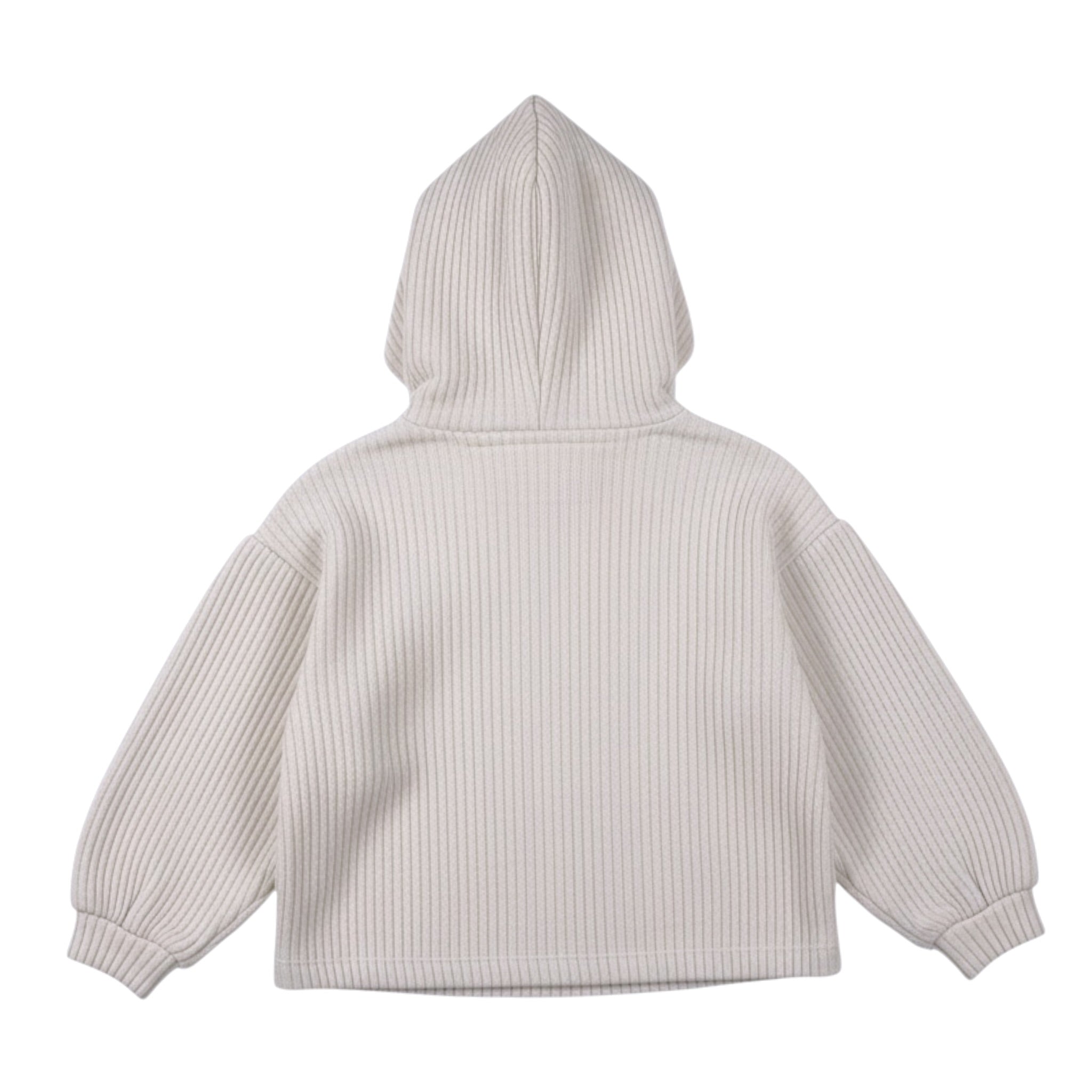 Meilisa Bai Felpa tinta unita con Cappuccio E Stampa Beige per Bambina GL6644 BEIGE MEILISA BAI 