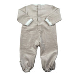 Melby Tutina tinta unita In Velluto con Stampa Beige per Neonato 25N0180 BEIGE MELBY 