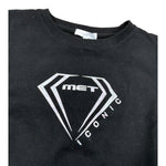 Met Felpa Chiusa Girocollo con Stampa Nero per Bambina FLMT NERO MET 