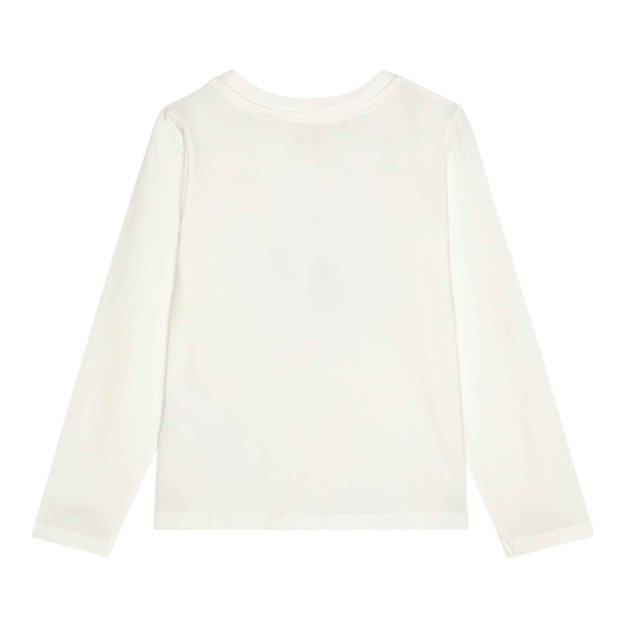 Michael Kors Shirt Girocollo tinta unita con Logo Paillettato Panna per Bambina R30145 PANNA MICHAEL KORS 