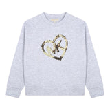 Michael Kors Felpa Girocollo tinta unita con Paillettes Grigio per Bambina R30148 GRIGIO MICHAEL KORS 