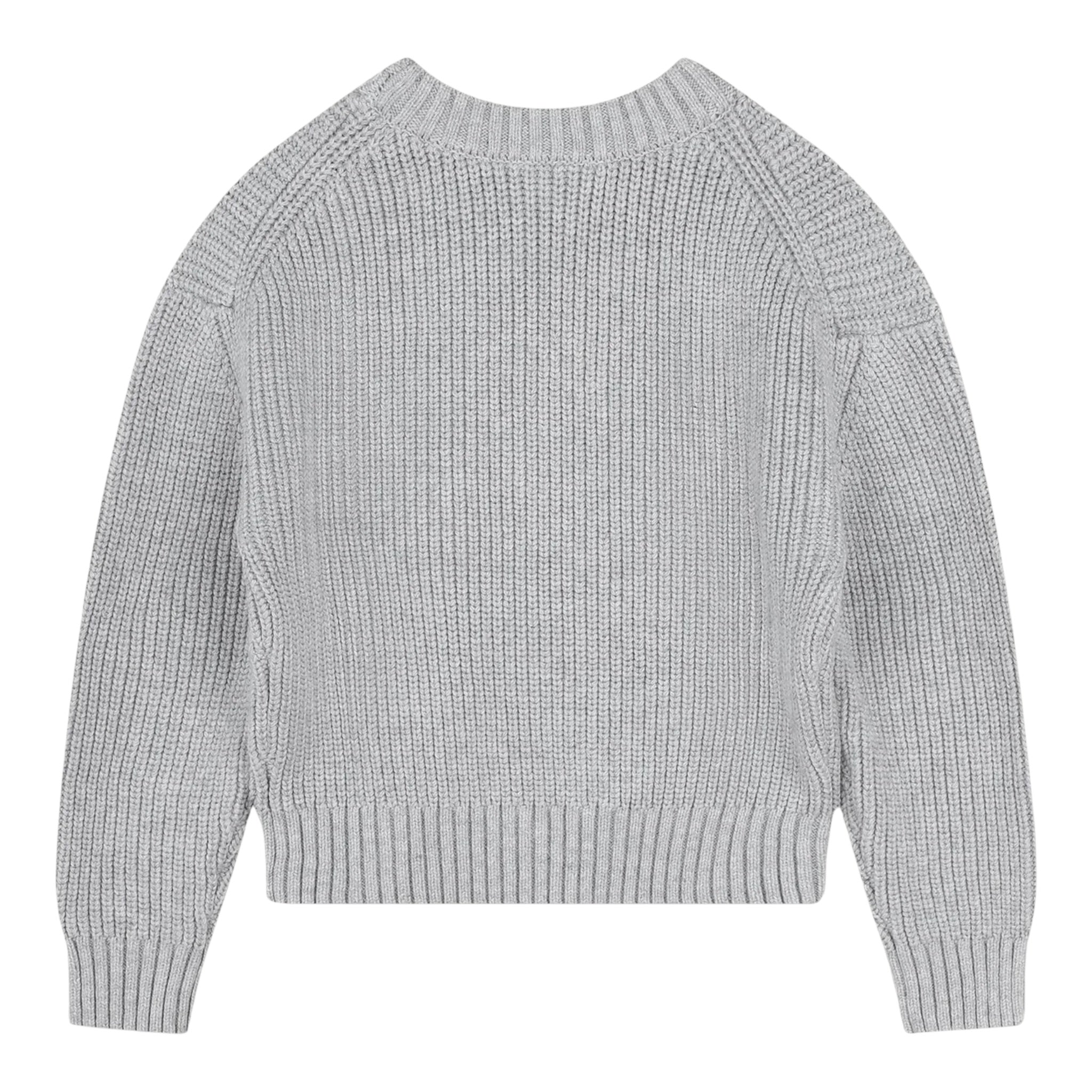 Michael Kors Maglia Girocollo tinta unita con Brillantini Grigio per Bambina R30162 GRIGIO MICHAEL KORS 