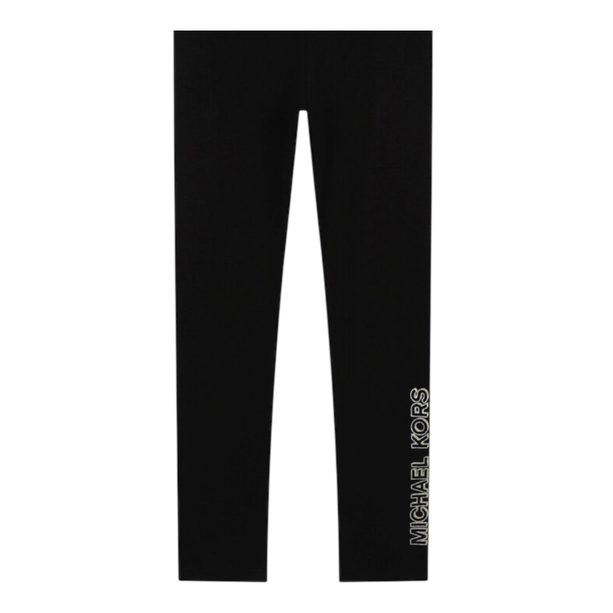 Michael Kors Leggins tinta unita con Logo Nero per Bambina R30178 NERO MICHAEL KORS 